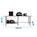 Kit établi mobile Bricolage - 865x2100x750 - 1 niveau Gris - SIMON RACK - 8425437125225