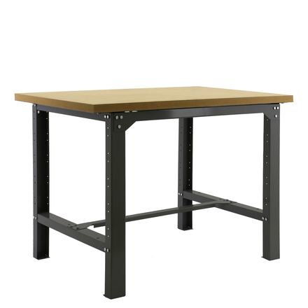 Kit établi mobile Bricolage - 865x1500x750 - 1 niveau Anthracite/Bois - SIMON RACK - 8425437125812
