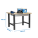 Kit établi mobile Bricolage - 865x1500x750 - 1 niveau Anthracite/Bois - SIMON RACK - 8425437125843