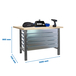 Kit établi mobile Bricolage - 865x1500x750 - 1 niveau Gris/Bois - SIMON RACK - 8425437125904