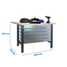 Kit établi mobile Bricolage - 865x1800x750 - 1 niveau Anthracite/Bois - SIMON RACK - 8425437125928
