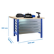 Kit établi mobile Bricolage - 865x1800x750 - 1 niveau Bleu/Bois - SIMON RACK - 8425437125942