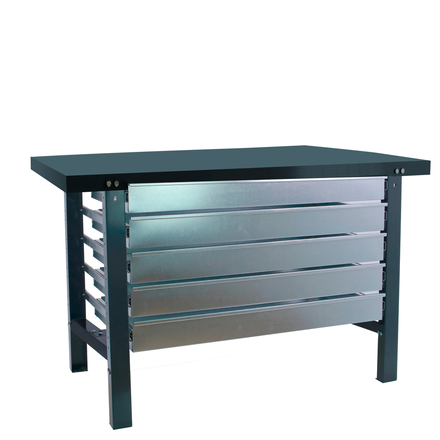 Kit établi mobile Bricolage - 830x1800x730 - 1 niveau Anthracite - SIMON RACK - 8425437126109