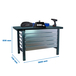 Kit établi mobile Bricolage - 830x1800x730 - 1 niveau Anthracite - SIMON RACK - 8425437126109
