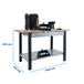 Kit établi mobile Bricolage - 865x1500x750 - 1 niveau Anthracite - SIMON RACK - 8425437126321