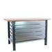 Kit établi mobile Bricolage - 865x1500x750 - 1 niveau Anthracite - SIMON RACK - 8425437126352