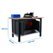 Kit établi mobile Bricolage - 865x1500x750 - 1 niveau Anthracite - SIMON RACK - 8425437126383