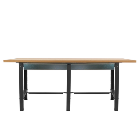 Kit établi mobile Bricolage - 865x2100x750 - 1 niveau Anthracite/Bois - SIMON RACK - 8425437126789
