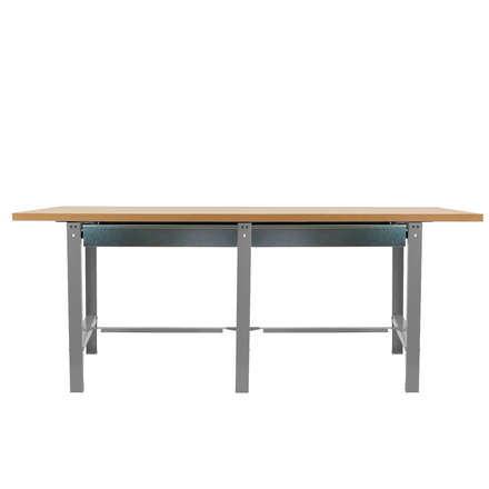 Kit établi mobile Bricolage - 865x2100x750 - 1 niveau Gris/Bois - SIMON RACK - 8425437126796