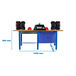 Kit établi mobile Bricolage - 865x2100x750 - 1 niveau Bleu/Bois - SIMON RACK - 8425437126895