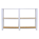 Rayonnage de bureau charge légère sans vis 1000x1600x300 - 3 niveaux Blanc - SIMON RACK - 8425437127274