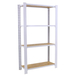 Rayonnage de bureau charge légère sans vis 1500x800x300 - 4 niveaux Blanc - SIMON RACK - 8425437127298
