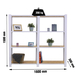 Rayonnage de bureau charge légère sans vis 1500x1600x300 - 4 niveaux Blanc - SIMON RACK - 8425437127304