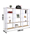 Rayonnage de bureau charge légère sans vis 2100x2400x300 - 5 niveaux Blanc - SIMON RACK - 8425437127342
