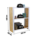 Rayonnage de bureau charge légère sans vis 1000x800x300 - 3 niveaux Blanc - SIMON RACK - 8425437127359