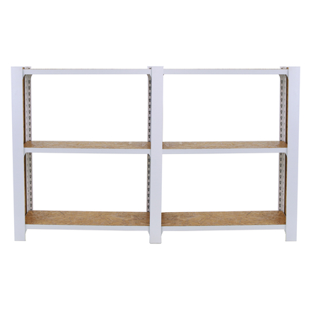Rayonnage de bureau charge légère sans vis 1000x1600x300 - 3 niveaux Blanc - SIMON RACK - 8425437127366