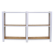 Rayonnage de bureau charge légère sans vis 1000x1600x300 - 3 niveaux Blanc - SIMON RACK - 8425437127366