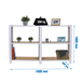 Rayonnage de bureau charge légère sans vis 1000x1600x300 - 3 niveaux Blanc - SIMON RACK - 8425437127366