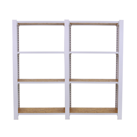 Rayonnage de bureau charge légère sans vis 1500x1600x300 - 4 niveaux Blanc - SIMON RACK - 8425437127397