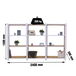 Rayonnage de bureau charge légère sans vis 1500x2400x300 - 4 niveaux Blanc - SIMON RACK - 8425437127403