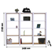 Rayonnage de bureau charge légère sans vis 2100x2400x300 - 5 niveaux Blanc - SIMON RACK - 8425437127434