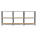 Rayonnage de bureau charge légère sans vis 1000x2400x300 - 3 niveaux Gris - SIMON RACK - 8425437127496