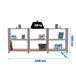 Rayonnage de bureau charge légère sans vis 1000x2400x300 - 3 niveaux Gris - SIMON RACK - 8425437127496