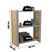 Rayonnage de bureau charge légère sans vis 1000x800x300 - 3 niveaux Gris - SIMON RACK - 8425437127564