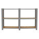 Rayonnage de bureau charge légère sans vis 1000x1600x300 - 3 niveaux Gris - SIMON RACK - 8425437127571