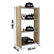 Rayonnage de bureau charge légère sans vis 1500x800x300 - 4 niveaux Gris - SIMON RACK - 8425437127595