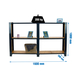 Rayonnage de bureau charge légère sans vis 1000x1600x300 - 3 niveaux Anthracite - SIMON RACK - 8425437127663