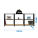 Rayonnage de bureau charge légère sans vis 1000x2400x300 - 3 niveaux Anthracite - SIMON RACK - 8425437127670
