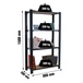 Rayonnage de bureau charge légère sans vis 1500x800x300 - 4 niveaux Anthracite - SIMON RACK - 8425437127687