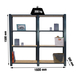 Rayonnage de bureau charge légère sans vis 1500x1600x300 - 4 niveaux Anthracite - SIMON RACK - 8425437127694