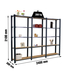 Rayonnage de bureau charge légère sans vis 2100x2400x300 - 5 niveaux Anthracite - SIMON RACK - 8425437127731