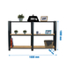 Rayonnage de bureau charge légère sans vis 1000x1600x300 - 3 niveaux Anthracite/Bois - SIMON RACK - 8425437127755