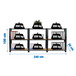 Rayonnage de bureau charge légère sans vis 1000x2400x300 - 3 niveaux Anthracite/Bois - SIMON RACK - 8425437127762