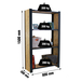 Rayonnage de bureau charge légère sans vis 1500x800x300 - 4 niveaux Anthracite/Bois - SIMON RACK - 8425437127779