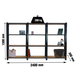 Rayonnage de bureau charge légère sans vis 1500x2400x300 - 4 niveaux Anthracite/Bois - SIMON RACK - 8425437127793