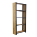Rayonnage de bureau charge légère sans vis 2100x800x300 - 5 niveaux Anthracite/Bois - SIMON RACK - 8425437127809