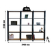 Rayonnage de bureau charge légère sans vis 2100x2400x300 - 5 niveaux Anthracite/Bois - SIMON RACK - 8425437127823