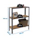 Rayonnage intérieur 900x800x300 - 3 niveaux Gris - SIMON RACK - 8425437128820
