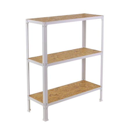 Rayonnage intérieur 900x800x300 - 3 niveaux Blanc - SIMON RACK - 8425437128837