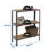 Rayonnage intérieur 900x1000x300 - 3 niveaux Gris - SIMON RACK - 8425437128851