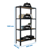 Rayonnage intérieur 1600x1000x300 - 4 niveaux Anthracite - SIMON RACK - 8425437128936