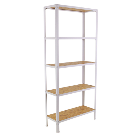 Rayonnage intérieur 1800x1000x300 - 5 niveaux Blanc - SIMON RACK - 8425437128981
