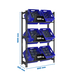 Rayonnage léger tri de bouteille sans vis 1800x800x300 - 3 niveaux Anthracite - SIMON RACK - 8425437129636