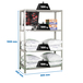 Rayonnage métallique léger à vis 1500x800x300 - 4 niveaux Gris - SIMON RACK - 8425437130007
