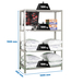 Rayonnage métallique léger à vis 1500x1000x300 - 4 niveaux Gris - SIMON RACK - 8425437130182
