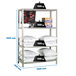 Rayonnage métallique léger à vis 1500x1000x500 - 4 niveaux Gris - SIMON RACK - 8425437130243